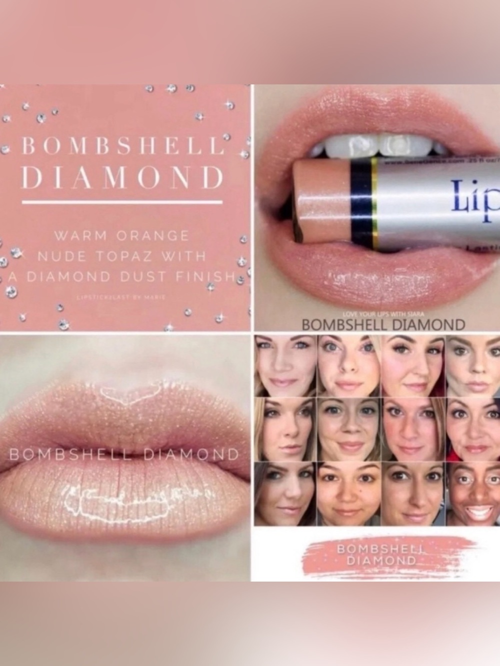 Lipsense - Bombshell Diamond — Warm Orange Topaz Shade with Diamond Dust Finish